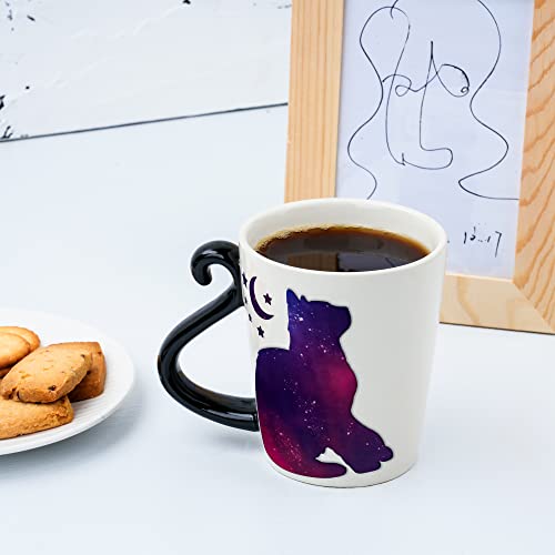 Tazón para café color cambiante con diseño de gato 12oz miniatura 5
