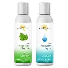 2-4oz Vegetable Glycerine & Propylene Glycol USP Kosher VG PG 99.9% Pure Food Grade