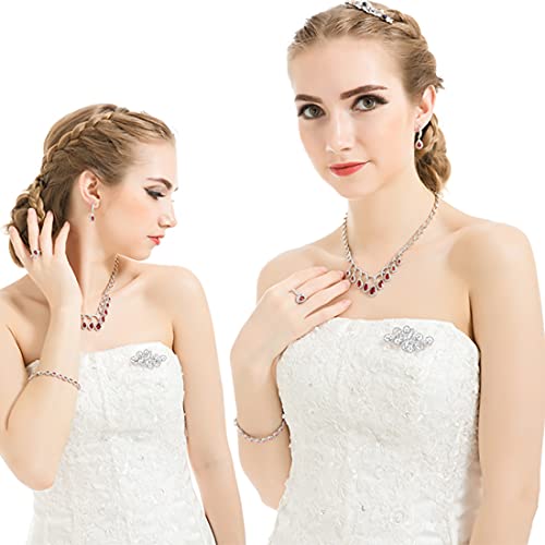 YOQUCOL White Cubic Zirconia Crystal Rhinestone Ribbon Shape Silver Tone Brooch Pin For Women Wedding Brides Jewelry - Thumbnail 3