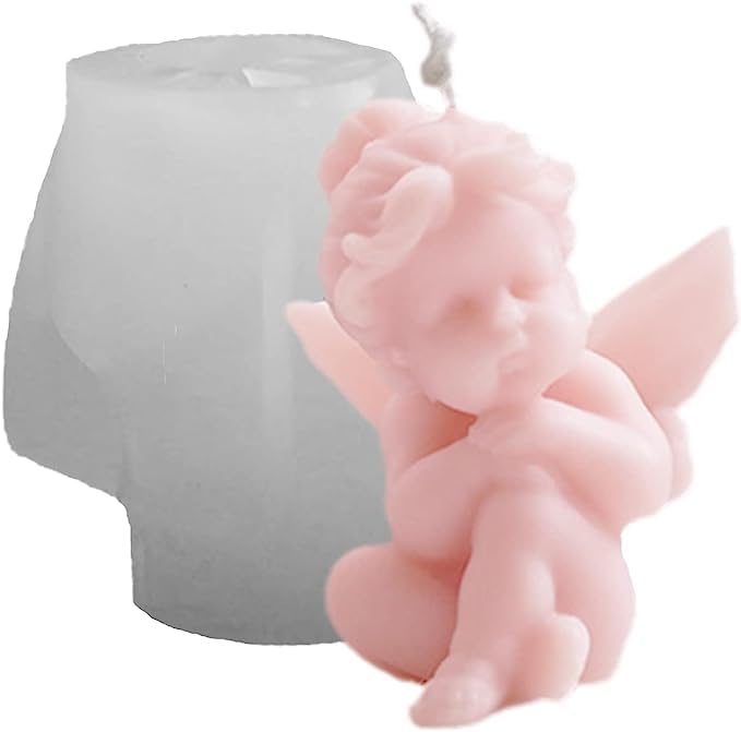 Radiance Store Multi-Style Angel Candle Mold I 3D Cupid Baby Angel Shape Silicone Epoxy Mould I for DIY Handmade Ornament Chocolate, Cake D?cor, Aromatherapy, Soap, Resin Art Craft Making - Pack of 1-image-6