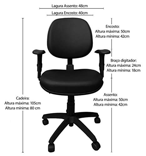 Cadeira Executiva Com Regulagem De Altura Back System Nr 17
