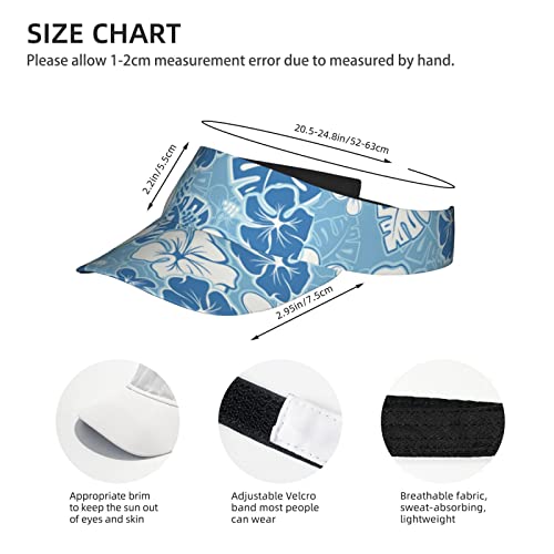 Stylish Hawaiian Visor Cap Hibiscus Flowers Sun Hat For Women Men Teens For Sport Beach Tennis Golf Running Hiking Adjustable Cap #TOP3