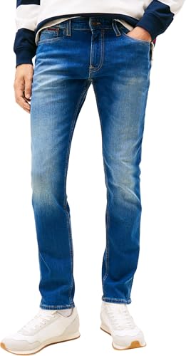 Tommy Jeans Scanton Slim Wmbs Dm0Dm09549, Pantaloni di jeans Uomo, Blu (Wilson Mid Blue Stretch), 27W / 32L