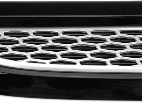 Image of Ventilation Grille Inserts for Front Windscreen, Car Hood Vent Exterior Outlet Wing Trim, Side Intake Scoop Turbo Bonnet Vent Cover Decor Scoop, Black