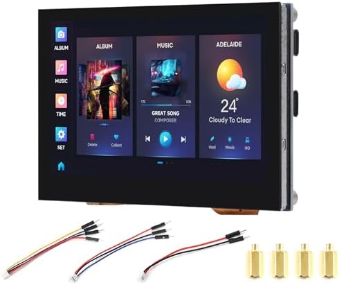 ESP32-S3 Microcontroller Development Board Onboard 4.3inch Capacitive Touch Display 800x480 Pixel, Supports 2.4GHz WiFi and BLE 5, Multiple Peripherals via Sensor, CAN, RS485, and I2C Interfaces