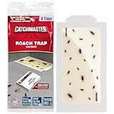 Catchmaster Roach Trap Glue Boards 6-Pk, Adhesive Bug Catcher, Insect & Roach Killer, Scorpion,...