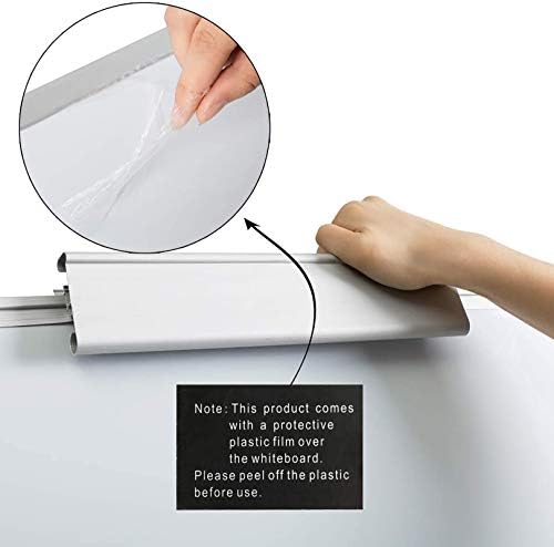 DOEWORKS Magnetic Whiteboard with Stand, Portable Magnetic Dry Erase Board/Tripod Flipchart Easel Whiteboard, Height Adjustable White Board for Office Home Classroom, 90cm x 60cm