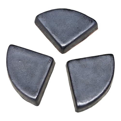 Teramico Untersetzer Füße für Blumentöpfe/Pflanzgefäße Blau Anthrazit Weiß Steinzeug glasiert -absolut frostfest- (Anthrazit, 3er)