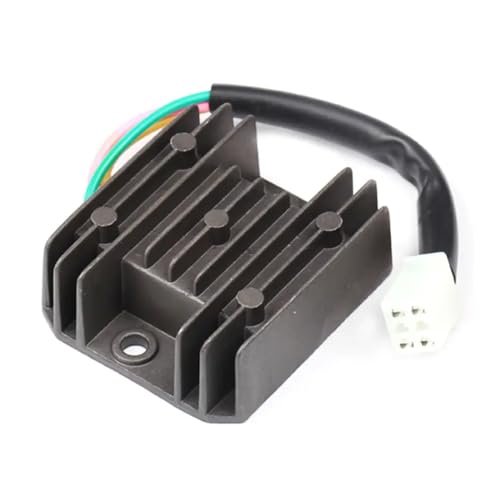 12V 4ワイヤ電圧レギュレータ整流器補正Gy6 50cc 80cc 100cc 120cc 150ccエンジンは、モペットATVSアルミニウムハウジングに適合します(Black)