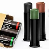 tipos de camuflaje facial militar 【3 Colores de Maquillaje de Camuflaje Set】El tamaño exterior del tubo giratorio es de aproximadamente 3 cm de diámetro y 8 cm de longitud. Cada conjunto de 3 colores (negro, verde, marrón) 1 cada uno. La cantidad es lo suficientemente grande como para cumplir con alrededor de 5-8 personas en el disfraz de cara completa.