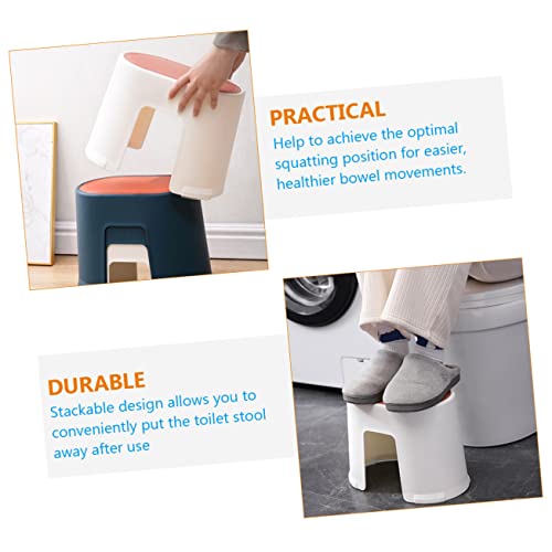 Toyvian 2 Pçs Banquinho De Banheiro Otomano Portátil Penico Cadeira De Acampamento Apoio Para Os Pés