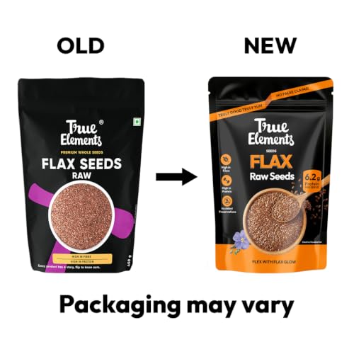 Image of True Elements Flax Seeds Raw 1kg - Alsi Seeds | Rich in Protein | Good for Hair Growth | Edible Superfood for Eating | Source of Iron & Dietary Fibre