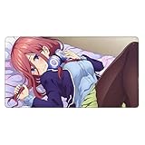 五等分の花嫁 中野三玖 マウスパッド アニメ 大型 ゲーミングマウスパッド 耐久性 滑り止め防水 ライティングパッド ウォッシャブルマウスパッド ホームオフィス 人気 赠り物 40x75cm