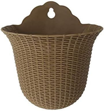 QLINDGK Resin Wall Hanging Planter Pot Vertical Garden Living Wall Mount Window Hang Indoor Outdoor Plant Flower Basket for Fence, Balcony or Rails, Display Herb Gardens, Flowers or Plants