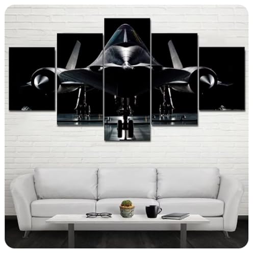 Avion de chasse moderne en tableau sur toile pour habiller un mur de bureau