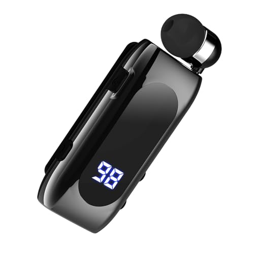 Ynnhik Casque sans Fil rétractable - Écouteur stéréo sans Fil | Écouteur de Sports d'affaires avec Clip, écouteurs rétractables pour Femmes du Bureau des Hommes – vue 5