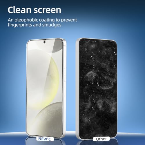 Image of NEW'C 3 Pack Designed for Samsung Galaxy S25 Plus, Galaxy S25 Edge, Screen Protector Tempered Glass, Bubble Free, Ultra Resistant