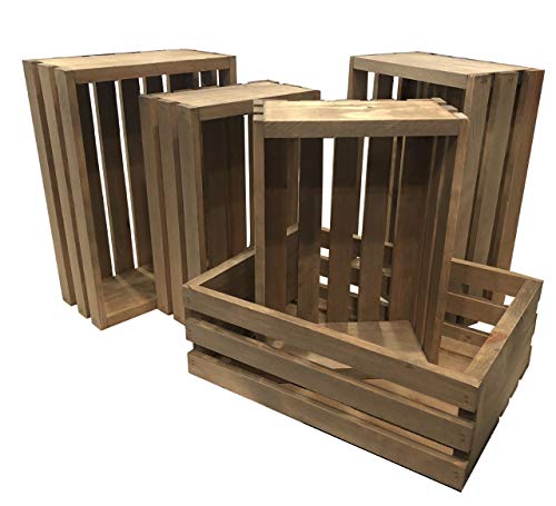 Rustic Nesting Wood Crates Set Of 5 Made In The Usa #TOP1
