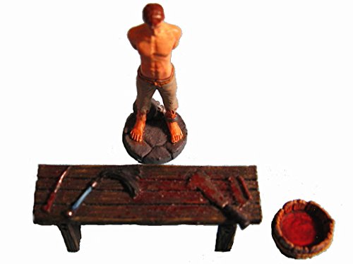 Aurora Model 'The Torture Tools & Victim' Unpainted Miniature Metal Figure