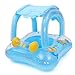 Lukis Siège de Piscine Gonflable Bébé Enfant Été Type Bateau Cartoon Clochette avec Auvent Anti-Soleil Anneau de Natation Flotteur Jouet de Piscine Flottante pour Bébé 6mois-6ans (Bleu)