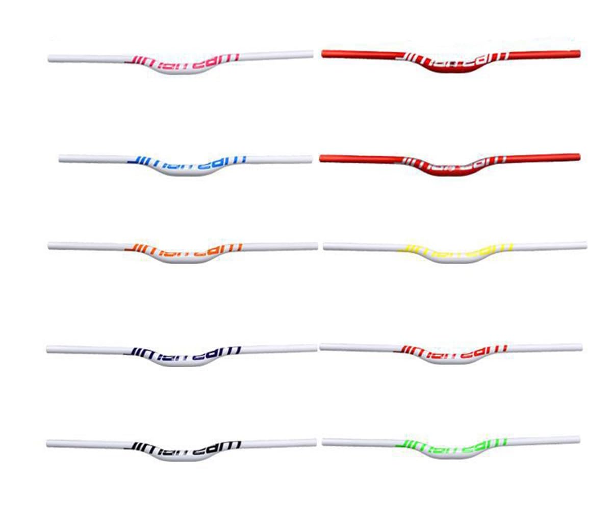 FukkeR MTB Lenker 31,8mm Fahrradlenker 580/600/620/640/660/680/700/720/740/760mm Riser Bars Vollcarbon für Rennrad Downhill BMX Mountainbike Lenkerbügel (Color : White Orange, Size : 760mm)
