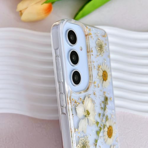 Coque Samsung Galaxy A35 fleur séchée pressée transparente LSEEKA - 5