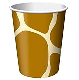 Creative Converting Animal Print Leopard Hot or Cold Beverage Cups, 8 Count