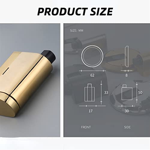 Batente de porta sem perfuração, preto, automático, piso, porta, cinza, móveis, bujão de ouro para b