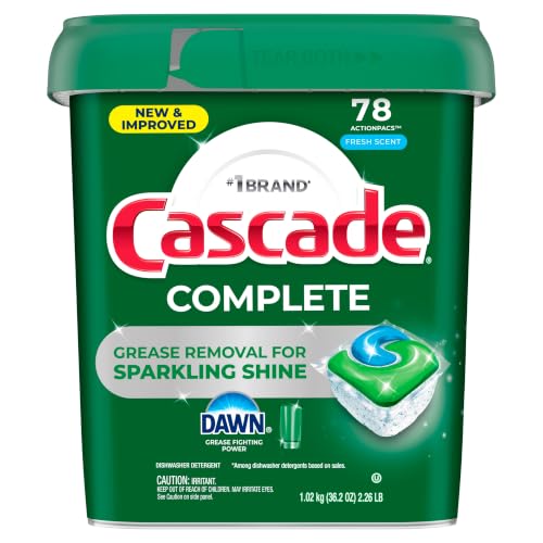 Cascade Complete Dishwasher Pods - Fresh Scent ActionPacs, Dishwasher Detergent, Dishwasher Soap, Detergent Pods, 78 Count - image 8