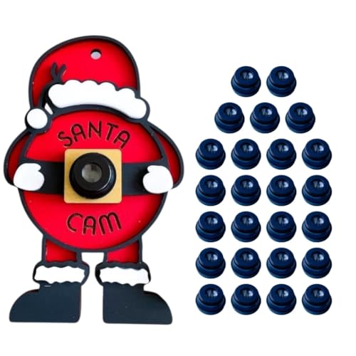 50 Pack - Santa Cam Lens for Ornaments – Realistic Camera Lens for Santa/Elf Cam Ornaments – DIY North Pole Surveillance Ornament Supplies - Cam Lens for Crafts