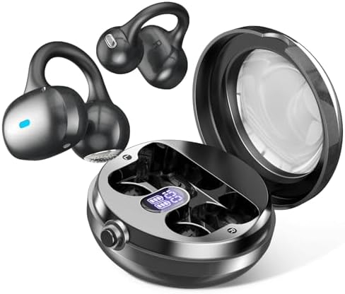 Open Ear Headphones, Bluetooth 5.4 Clip On Headphones, 40H Playti...