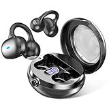 Open Ear Headphones, Bluetooth 5.4 Clip On Headphones, 40H Playtime Wireless Stereo Earbuds with LED Digital Display, Lightweight Stylish Open Earphones for Daily Use, Commuting and Travel Relax