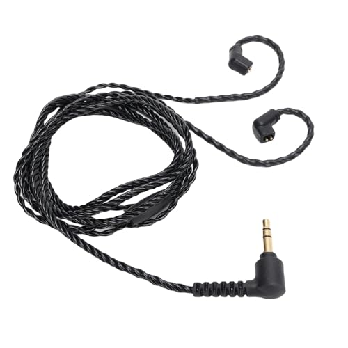 Ejoyous 3,5-mm-Stecker auf QDC 0,78 IEM-Kabel, Abnehmbar, Verhindert Störungen, Stabile Übertragung, Weiches IEM-Kabel, Geräuschlos, für Leistungsverstärker