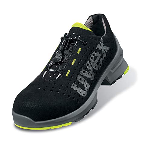 Uvex 1 Arbeitsschuhe - Sicherheitsschuhe S1 SRC ESD - Lime-Schwarz - Weite 12 / Weit - GR, Größe:43