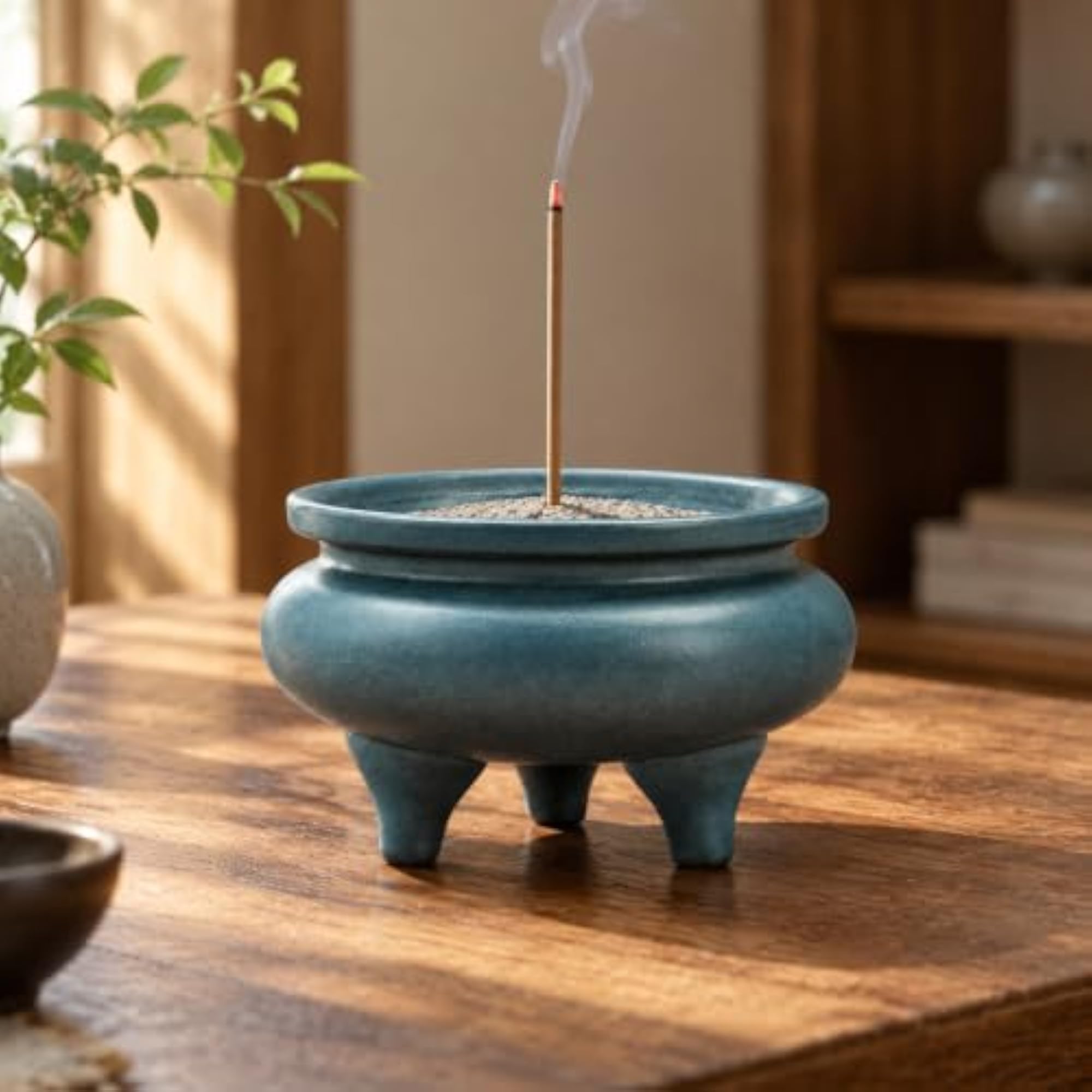 Large Ceramic Incense Burner for Home Temple Worship