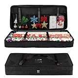 Geschenkpapier Aufbewahrung, Aufbewahrungstasche f&uuml;r Geschenkpapier Organizer - Wasserdichtes 600D Oxford Gewebe mit 3 F&auml;chern, Halter Faltbar f&uuml;r Geschenkb&auml;nder(82 * 13 * 34cm)