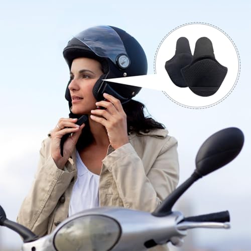 DIFLAX Ohrenschützer, abnehmbarer Helm, Ohrenschützer, Windschutz, Fahrrad-Set, passend für jeden Helm, Schwarz
