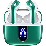 TAGRY Bluetooth Headphones True Wireless Earbuds 60H Playback LED Power Display Earphones with Wireless Charging Case IPX5 Waterproof in-Ear Ear buds with Mic for TV Smart Phone Laptop Computer Sports