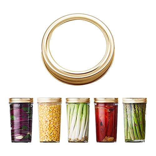 42 Pieces Regular Mouth Canning Rings, Canning Bands For Mason Jar Small Mouth, Rustproof Tinplate Metal Bands/Rings For Mason Jar, Canning Jars Rings (Golden) #TOP5