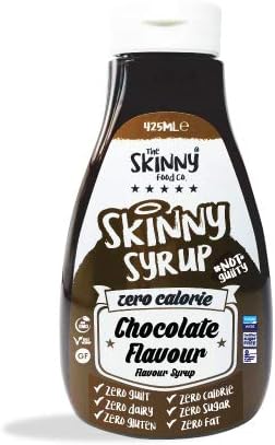 The Skinny Food Co Chocolate Orange Syrup - Zero Calorie - Sugar Free - 0 Fat | for Deserts, Cake, Smoothie, Porridge, Pancake, Waffle | for Gym-Fitness Fans, Weight Loss Diet and Low Carb Diet|425ml