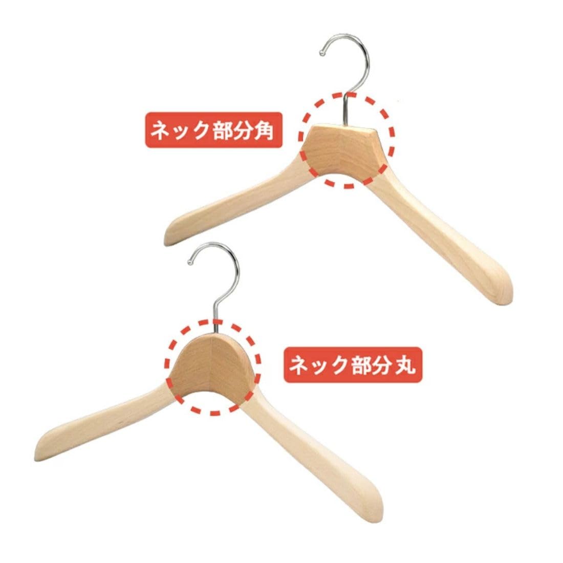 Amazon.co.jp: 中田工芸 跡がつかない 木製ハンガー BS-01 肩幅42cm