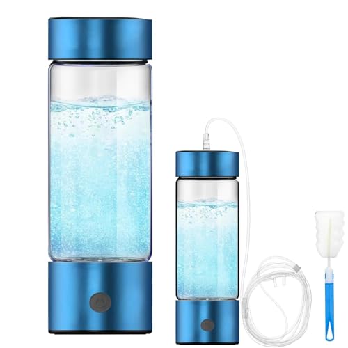 Botella de Agua de Hidrógeno Recargable Tipo-C, Generador de Agua Hidrogenada Portátil 460ml, Electrólisis Rápida en 3 Minutos, Ideal para Oficina, Viajes y Uso Diario