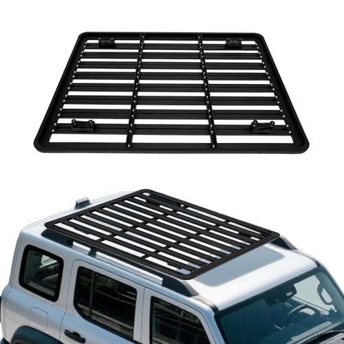 JDINAAS Car Top Flat Roof Luggage Rack, Aluminum Platform Luggage Rack 440.92 Lbs Camper Roof Rack for Most SUVs with Crossbars 63 x 47.24 Inch