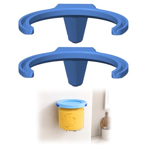 Orwvuix Ice cream cup wall mount Compatible with Ninja Creami Bracket, Storage Hanger Organiser, Dessert Maker Cup Holder Rack, Countertop Cabinet Space Saving Bracket, Mechanical Hardware Parts Pack