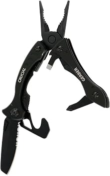 Gerber Crucial, Black - Custom Laser Engraved Multi-Tool