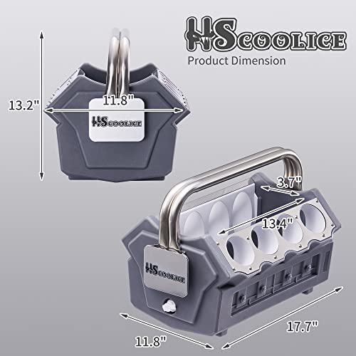 Hscoolice 12 Cans Ice Bucket With Handle - Portable Cooler Insulated Drinks And Beer Holder For Party, Patio, Rv, Beach (Gray) #TOP4