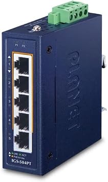 IGS-504PT Compact Industrial 4-Port 10/100/1000T 802.3at PoE + 1-Port 10/100/1000T Ethernet Switch -4075C