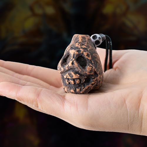 Death Whistle Skull - Aztec Scream Loud Human Sound Effect, Halloween Haunted House Decoration | Cosplay aventure en plein air, outil de camping, création d'atmosphère spectrale et pour la – vue 2
