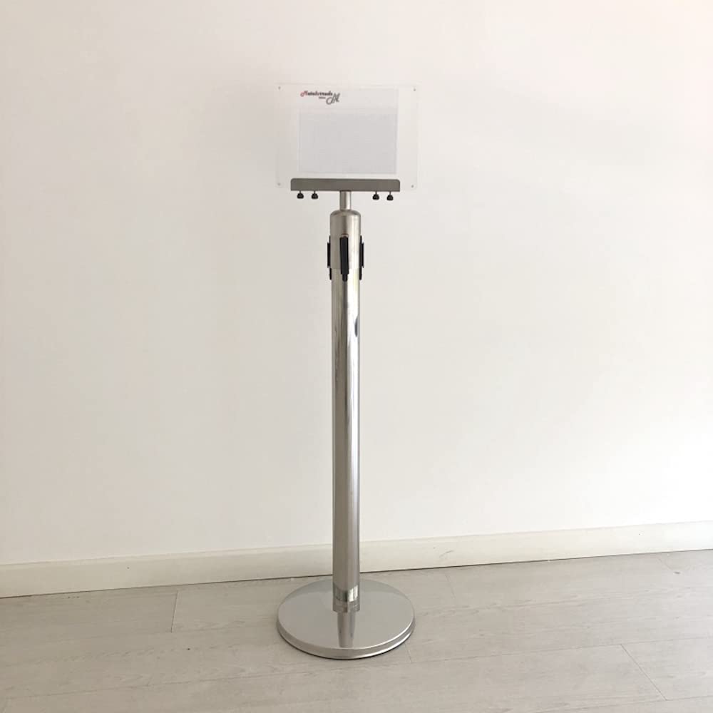 Porta Comunicazioni In Plexiglass Per Colonnine - Formato A4 Orizzontale, Nero, Ideale Per Segnaletica - Foto 9