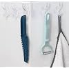 AEE® 2 Pieces Transparent Wall Hanger 5-Piece Strap-Free Strong Adhesive Hanger Behind Door Bathroom Kitchen Organizer Hook Hanger